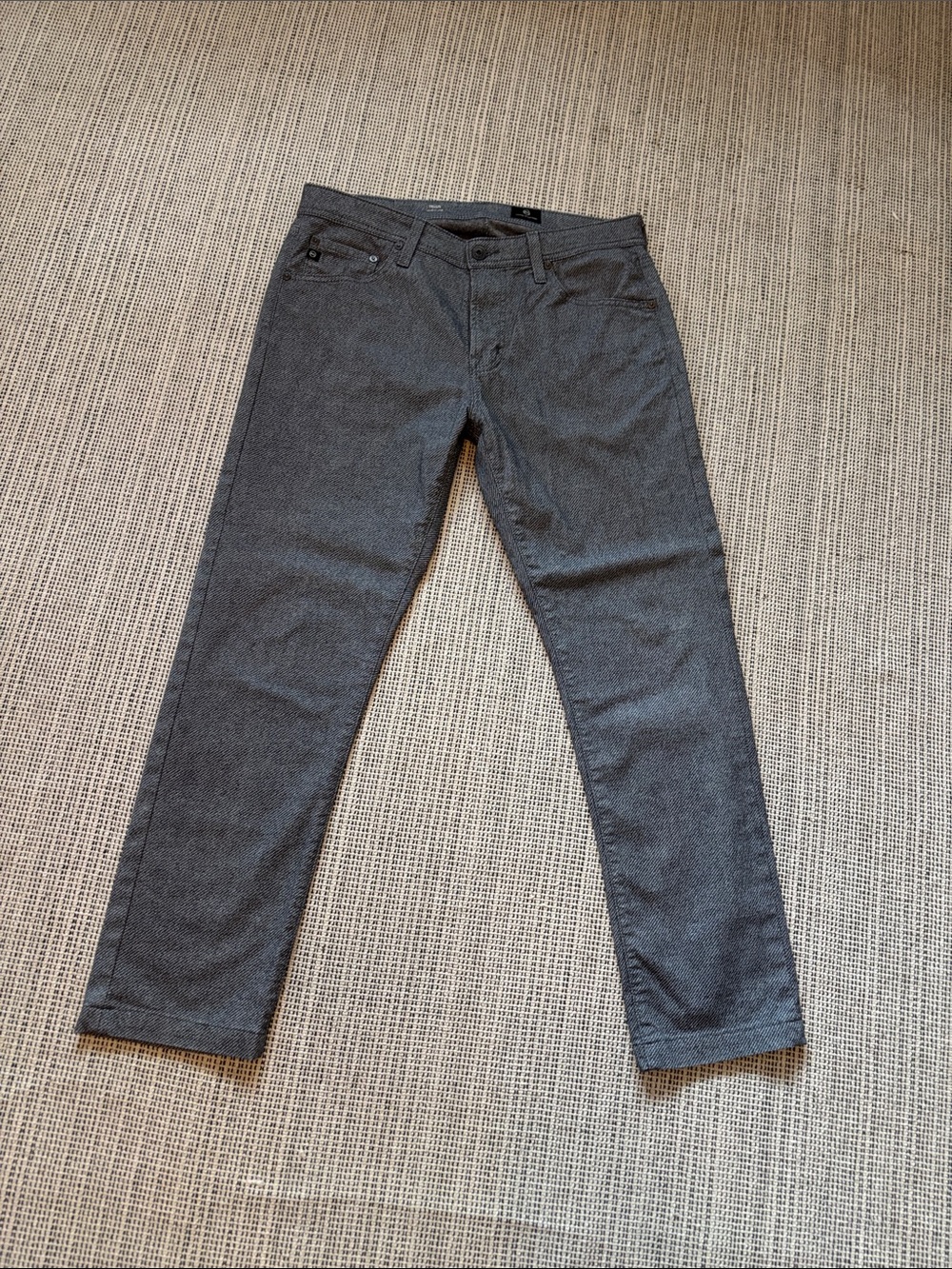 Ag Adriano Goldschmied Slim Straight Jeans in Charcoal Slate Tellis Modern Slim